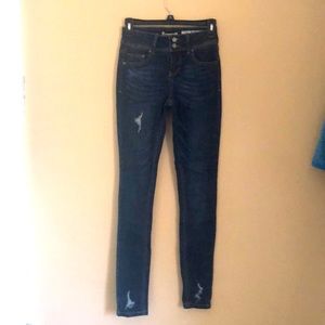 Indigo rein distressed skinny blue jean size 1
